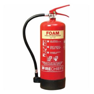Features & Specifications Fire Classes: Class A (solid combustibles), Class B (flammable liquids) Extinguishing Agent: Foam (aqueous film-forming) Capacity: 6 Litres Operation: Stored-pressure with safety pin and discharge hose Certification: KEBS approved, compliant with Kenyan standards Construction: Corrosion-resistant steel cylinder with pressure gauge Applications: Kitchens, retail outlets, schools, offices, homes, restaurants Maintenance: Monthly inspections, annual professional servicing