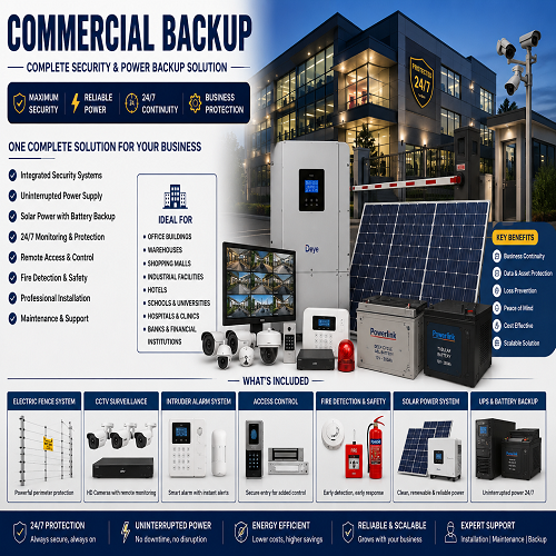 Commercial solar backup