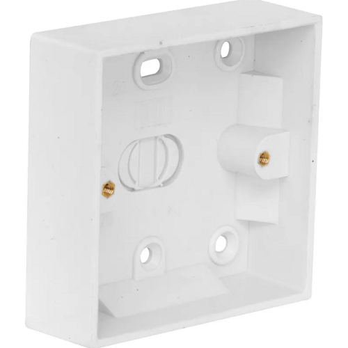 Single white pattress box