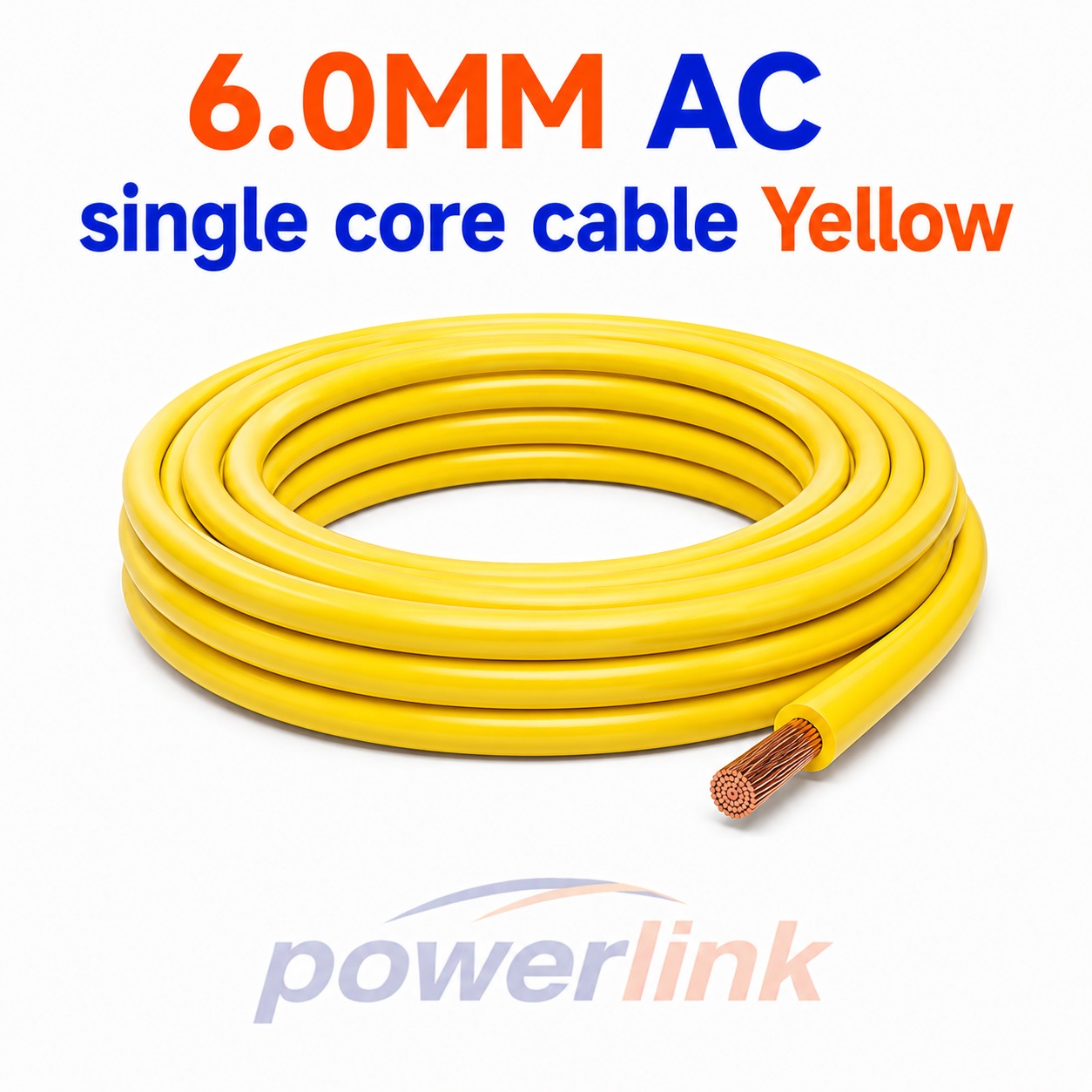 6.0MM AC single core cable yellow
