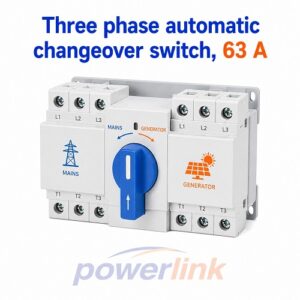 Three phase automatic changeover switch 63 A