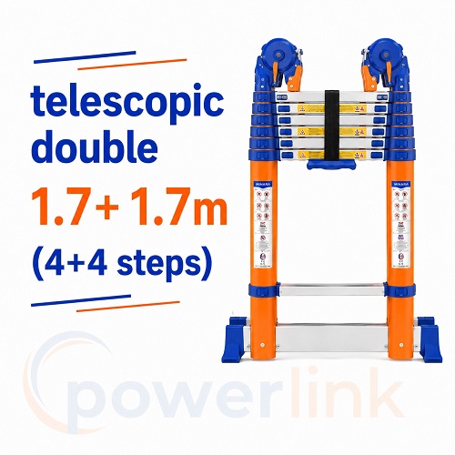 minara telescopic double ladder 1.7+1.7 m(4+4